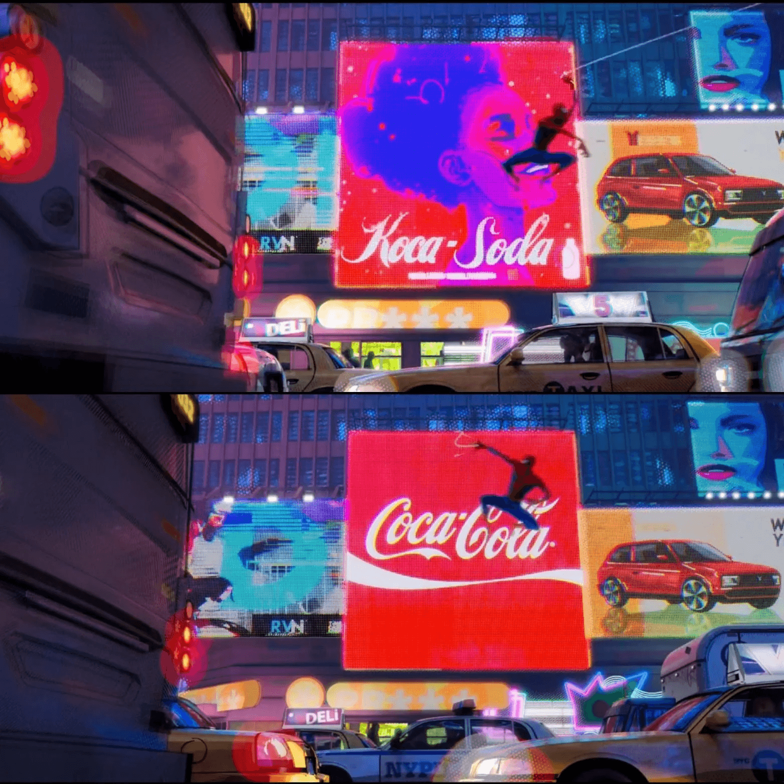 شوخی تصویری Koca-Soda و Coca-Cola در شهر موازی مایلز