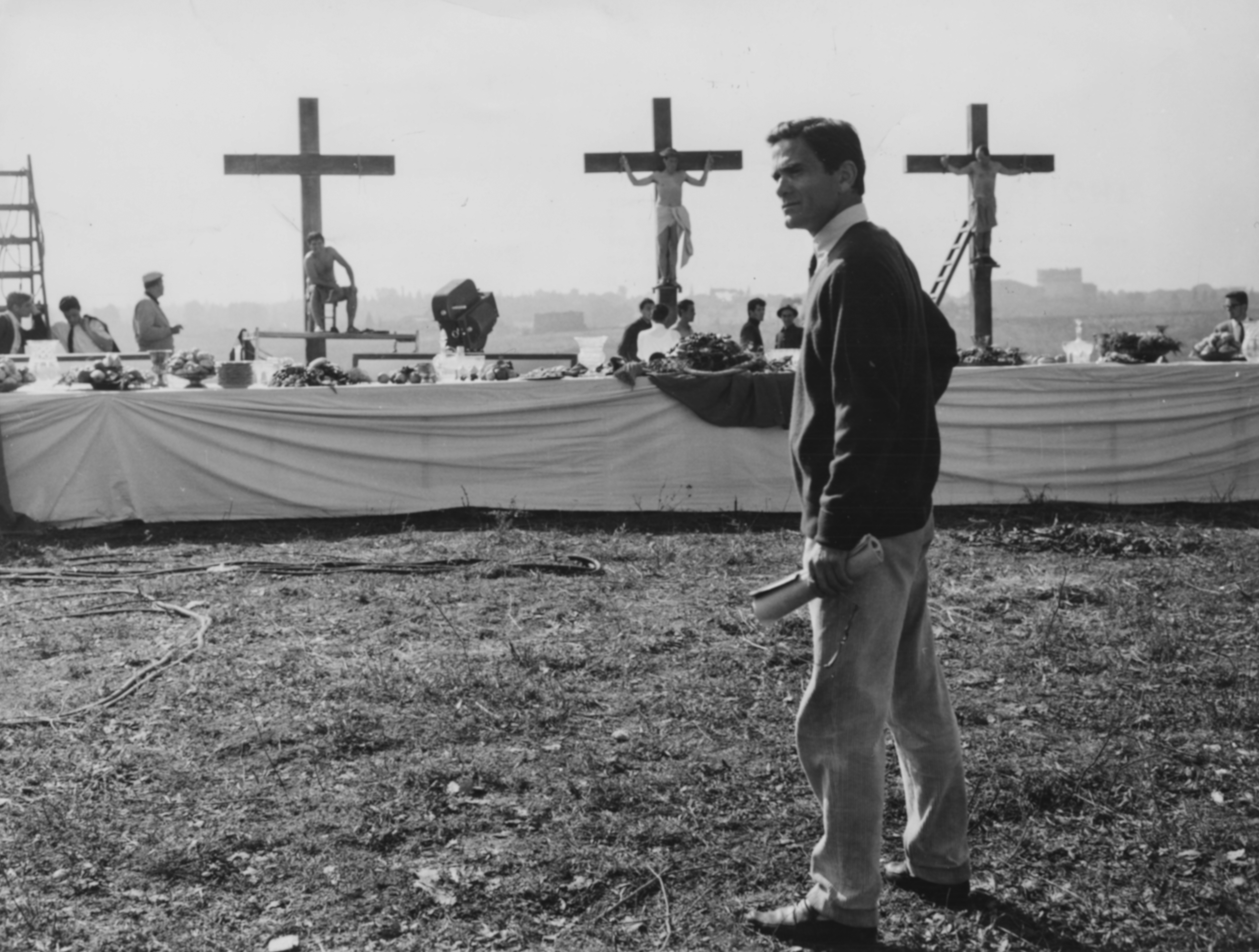 Pier Paolo Pasolini در پشت صحنهٔ The Gospel According to St. Matthew